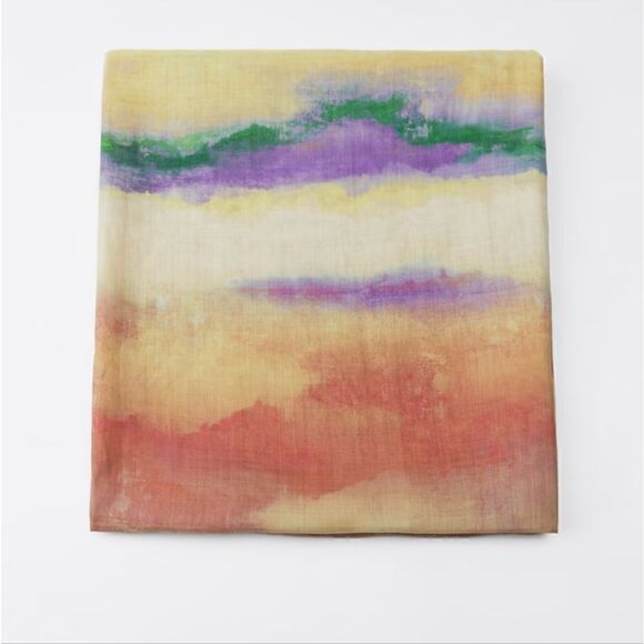 NWT ZARA TIE-DYE RAMIE WRAP SKIRT BLOGGERS FAV - Picture 9 of 11